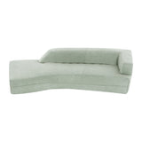 109" Green Curved Chaise Lounge