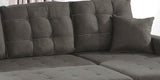 Ash Black Convertible Sectional Reversible