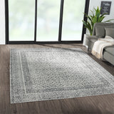 Moroccan Bordered Global Woven Area Rug