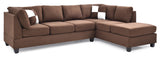 Glory Furniture Malone G632B-SC Sectional ( 3 Boxes) , CHOCOLATE