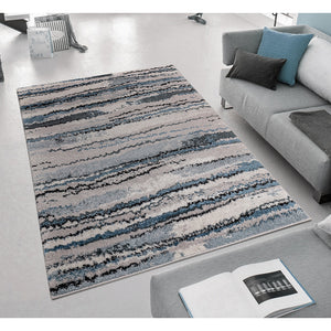 Watercolor Abstract Stripe Woven Area Rug