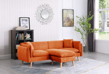 Brayden Orange Fabric Sectional