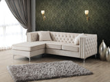 Glory Furniture Paige G827B-SC Sofa Chaise , IVORY