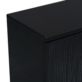 U-Style Vertical Stripes and Wavy Design of a Four-Door Cabinet Cabinet Suitable for Hallway, Entryway, Living Room