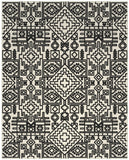 Mercana Ivory and Black Chenille High-Low Area Rug 5x8