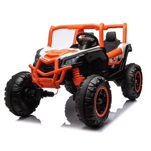 24V Ride On XXL UTV car for kid,2seater with two safety belts, Side by Side 4x4 Ride on Off-Road Truck with Parent Remote Control, Battery Powered Electric Car w/High Low Speed, two safety belts.