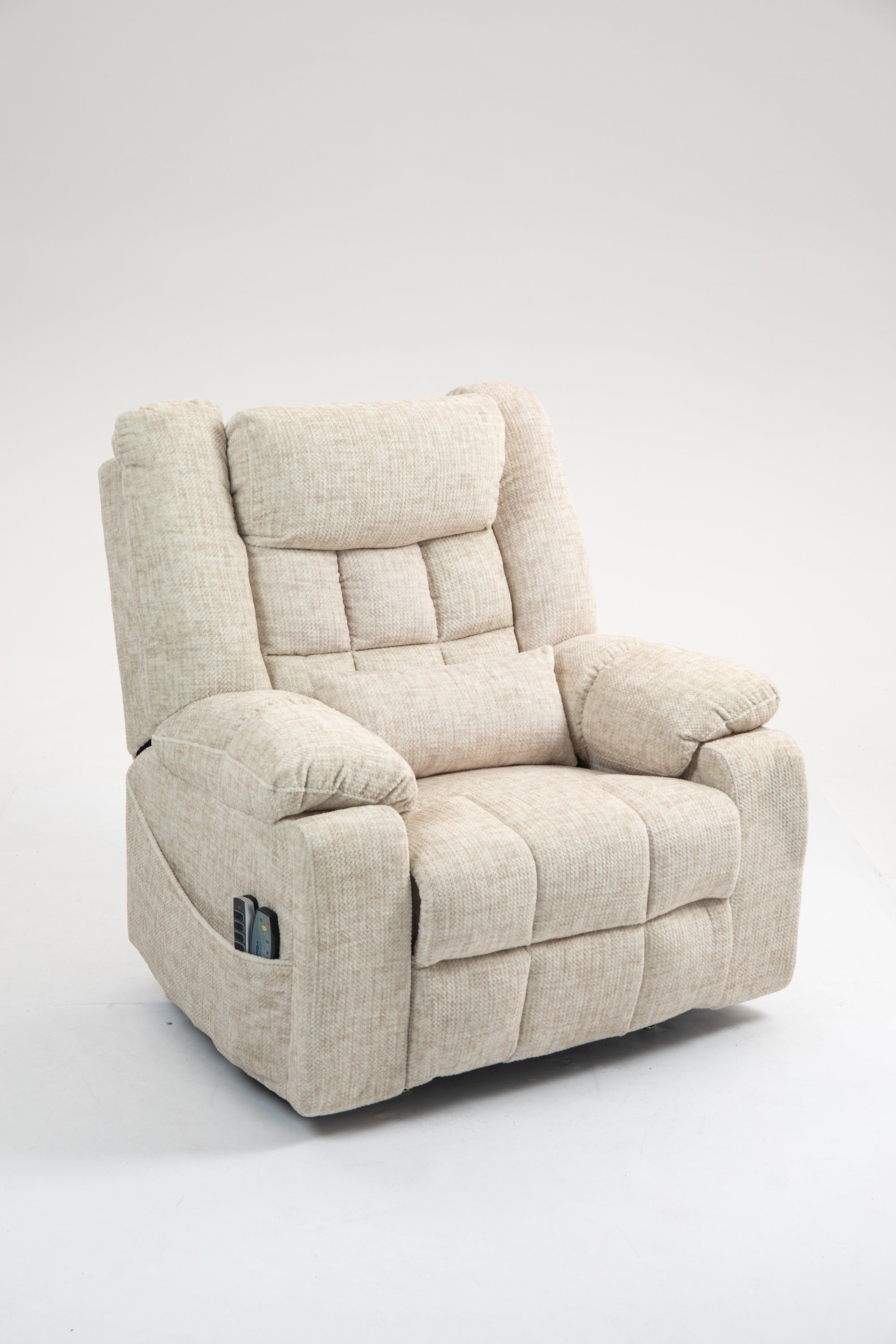 Power Lift Recliner Chair for Big and Tall Seniors: Lay Flat Lift Chair with Heat and Massage, Reclining to 180, 4 OKIN Motors, Adjustable Headrest and Lumbar