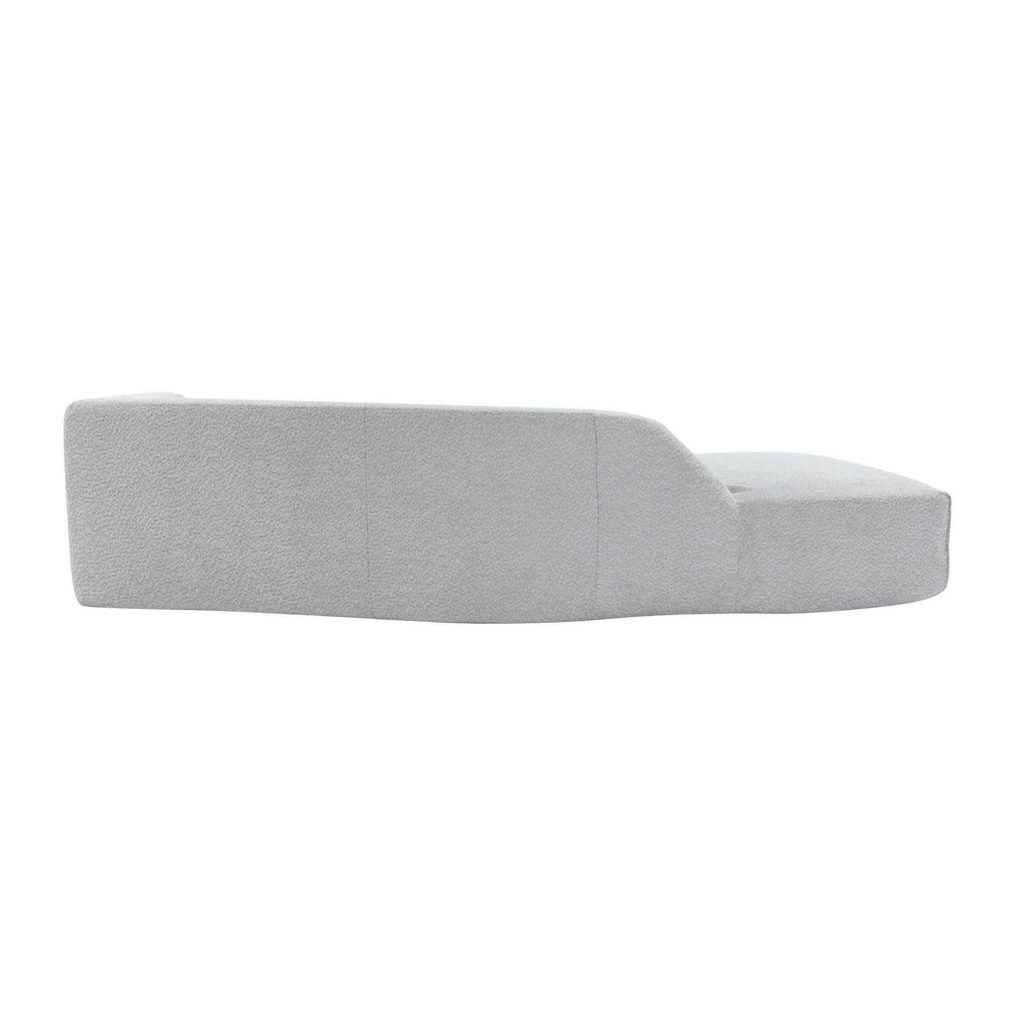 109.4" Grey Curved Chaise Lounge