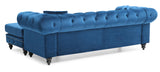 Glory Furniture Nola G0351B-SC Sofa Chaise ( 3 Boxes ) , NAVY BLUE