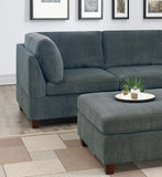 Grey Chenille Modular Sectional 6pc Set