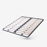 Modern Faux Leather Upholstered Platform Bed Frame with Soft Headboard, Solid Wooden Slats Support