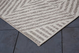 Pyramids Stone Neutral Indoor / Outdoor Polypropylene Area Rug 5x8