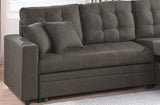 Ash Black Convertible Sectional Reversible