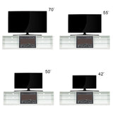 White Electric Fireplace TV Console