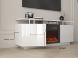 160CM high gloss TV stand with fireplace