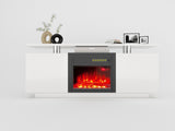 160CM high gloss TV stand with fireplace