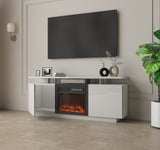 160CM high gloss TV stand with fireplace