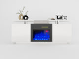 160CM high gloss TV stand with fireplace