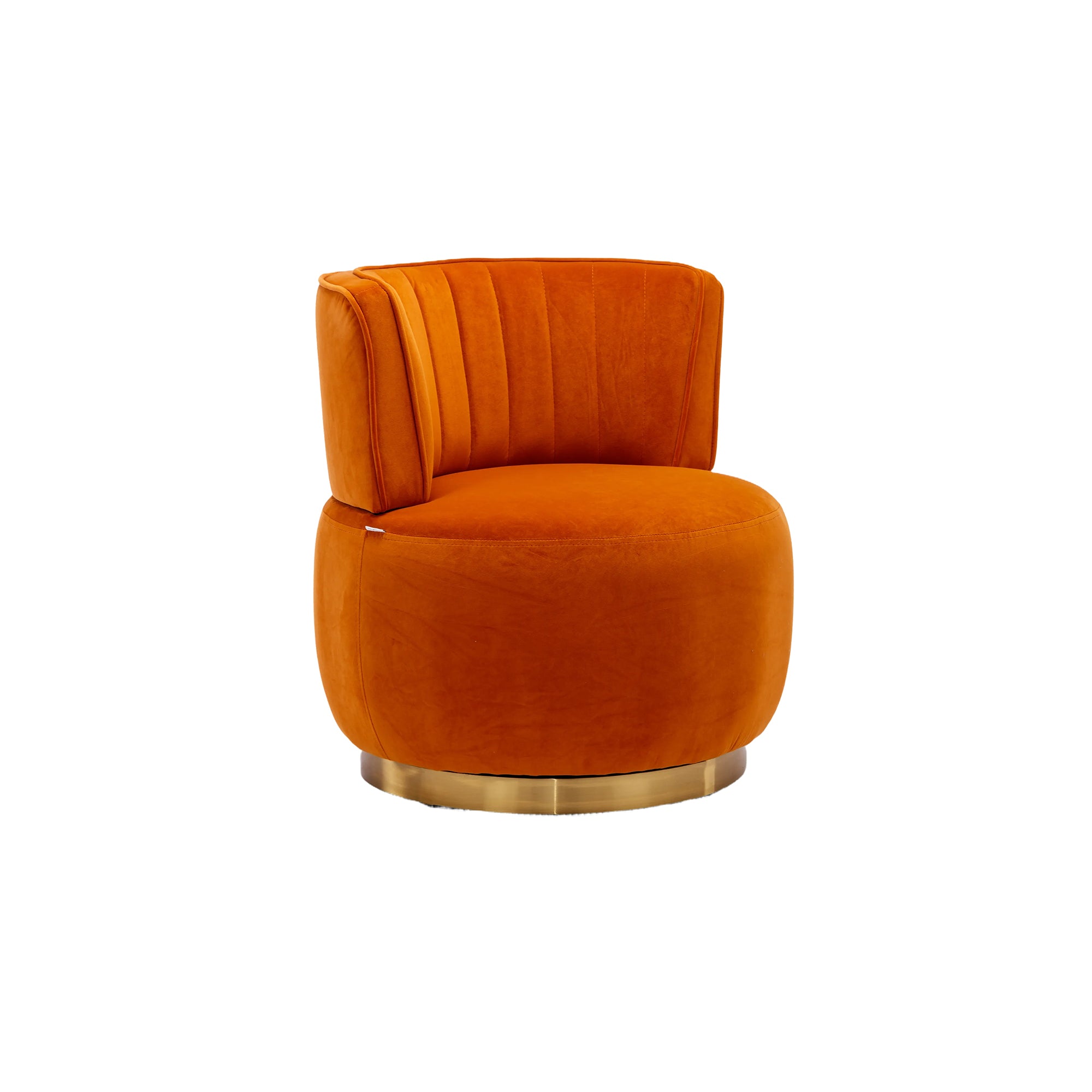 360 Degree Swivel Cuddle Barrel Accent Fluffy Velvet Fabric Chair