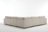 Beige Corduroy Oversized Modular Sectional