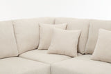 Beige Corduroy Oversized Modular Sectional