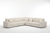 Beige Corduroy Oversized Modular Sectional