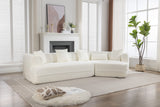 Cream Boucle fabric Modular Sectional