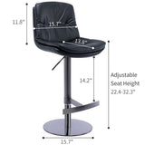 1pc Swivel Black barstool Swivel Adjustable Height