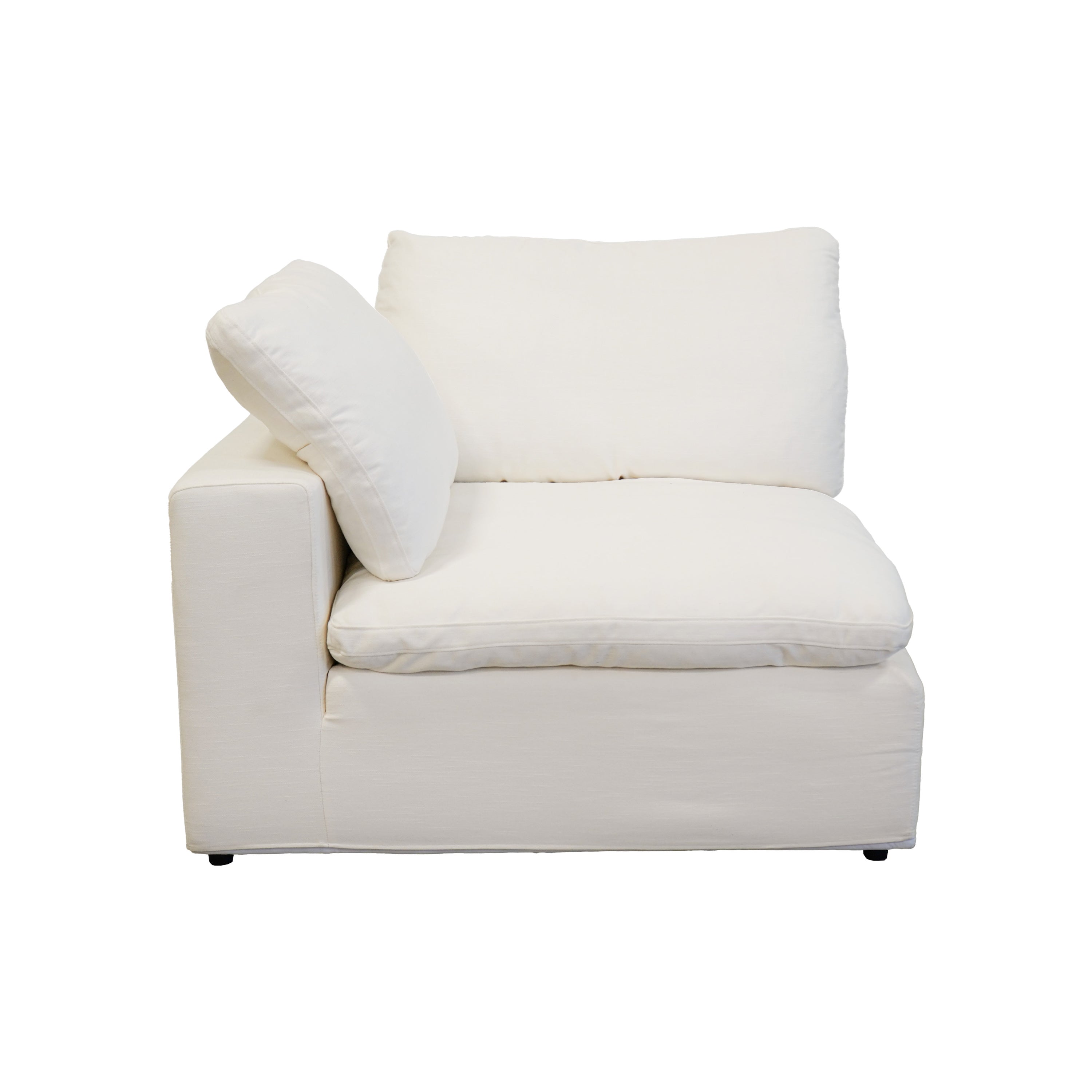 Harper Petite White Sectional - 5 Seat L Shaped Configuration
