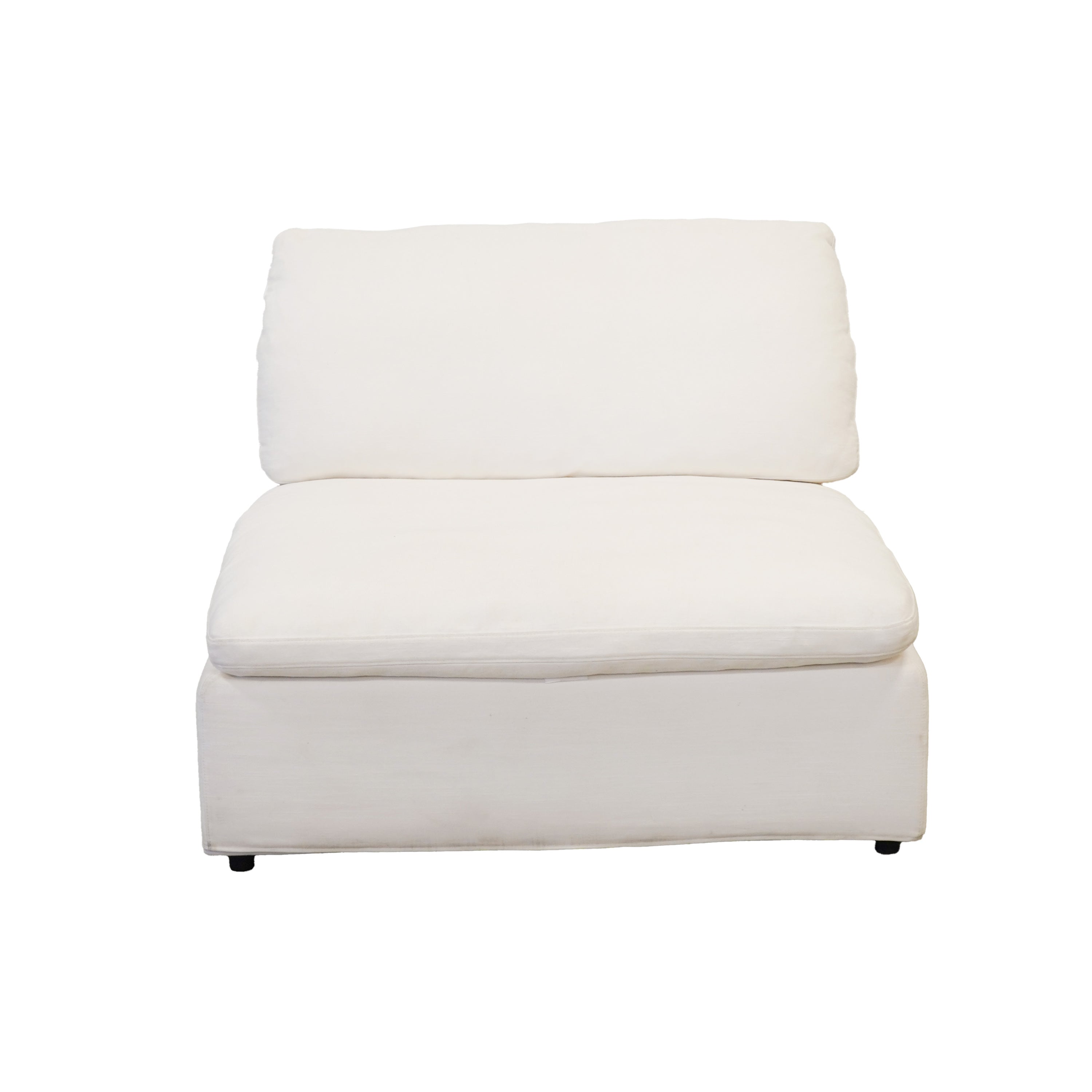 Harper Petite White Sectional - 5 Seat L Shaped Configuration