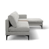 Modern Sectional with Reversible Chaise and Armless Seats