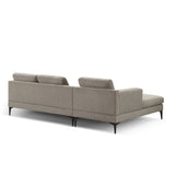 Modern Sand Sectional with Reversible Chaise and Armless 2 Seater Loveseat