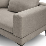 3-Piece U-Shape, Texture Sand Upholstered Sectional Couch Sofa Set with Reversible Chaise Lounge