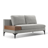 Modern Sectional with Reversible Chaise and Armless Seats