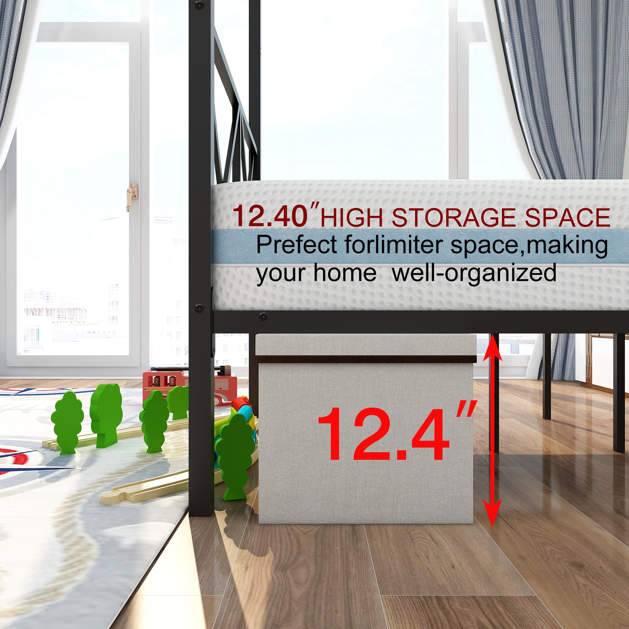 Black Metal Canopy Bedwith X Shaped Frame Queen