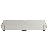 137.80"  Chenille Sofa,4 Seater Modern Sofa Couch with  Ottoman,Comfy Upholstered Sofa for Living Room