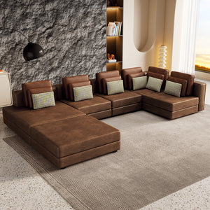 112.7" Modular Sectional w/ ottoman