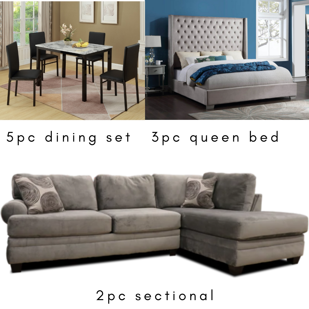 COMFORT DELUXE 3 ROOM PACKAGE - SMOKE GREY