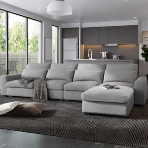 Modular Modern Feather Filled Sectional Sofa
