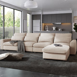 Modular Modern Large L-Shape Feather Filled Sectional