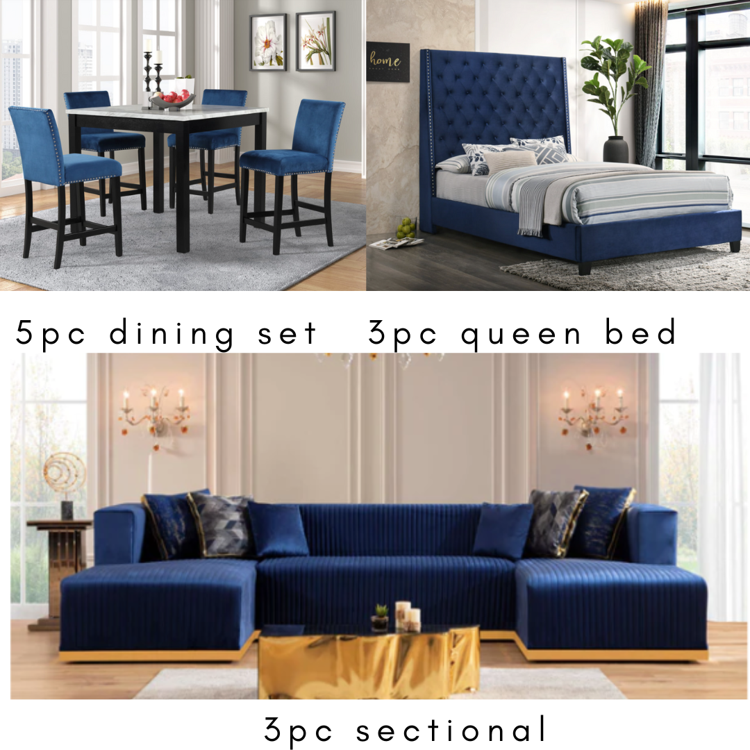 Black Velvet Sectionals 