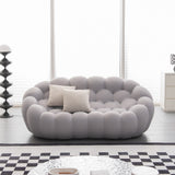 [VIDEO provided]74.8'' Modern bubble floor couch for living room,gray