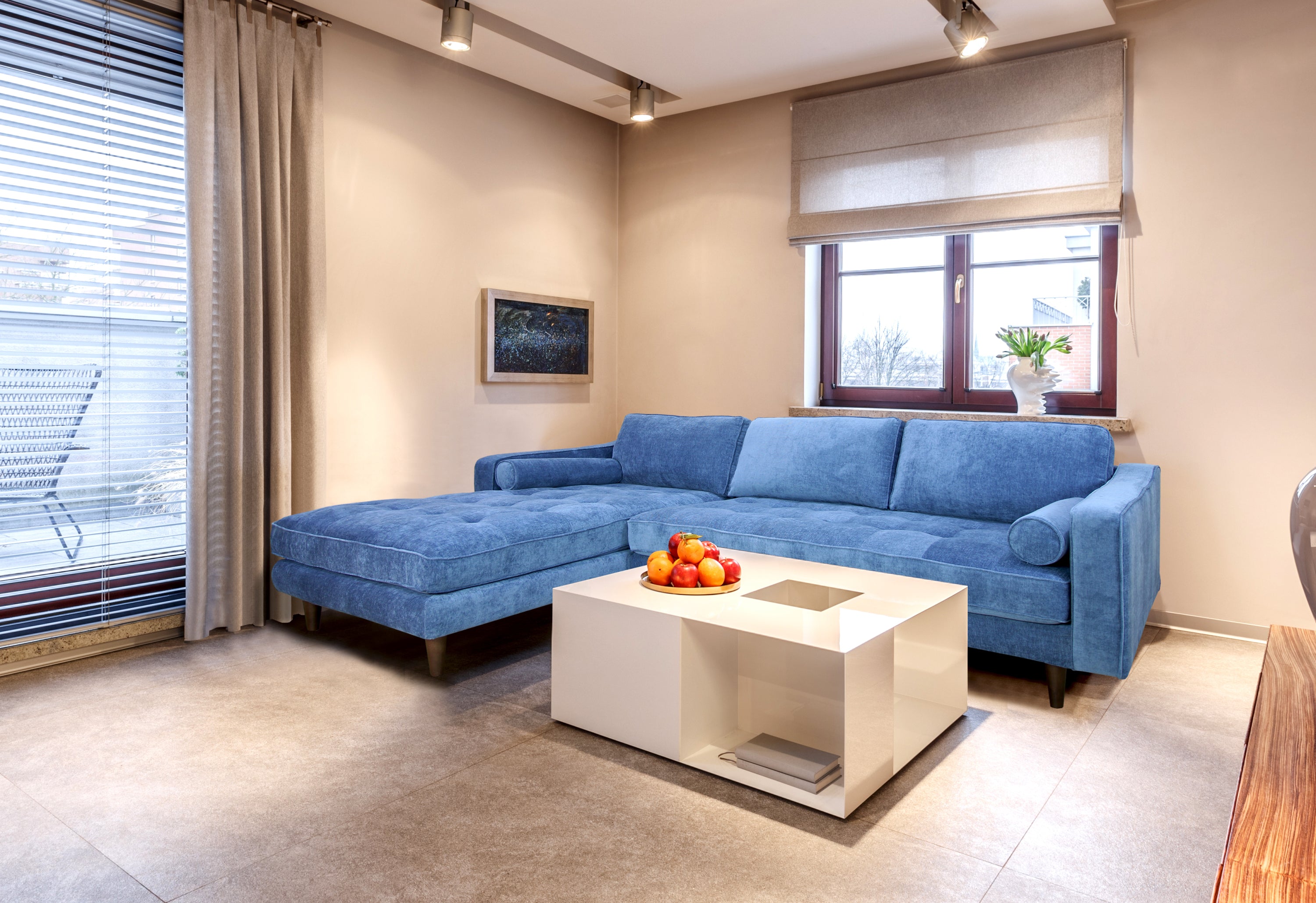 ANDERSON DENIM BLUE LAF SECTIONAL