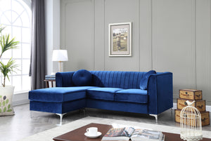 Glory Furniture Delray G791B-SC Sofa Chaise (  3 Boxes) , NAVY BLUE