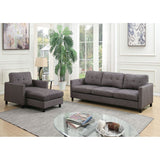 Ceasar Sectional Sofa in Gray Fabric