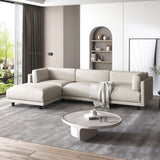 U_STYLE Upholstery Convertible Sectional Sofa, L Shaped Couch with Reversible Chaise