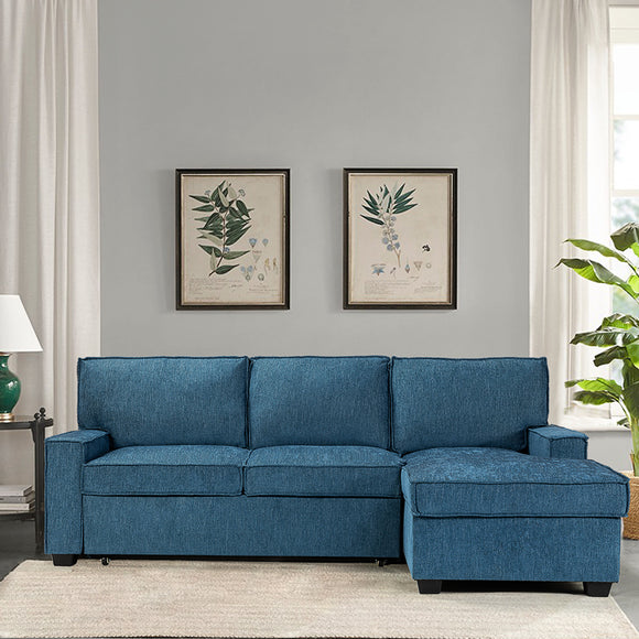 Roger INDIGO Pull Out  Sleeper Sectional