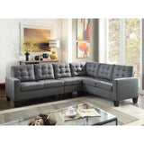 ACME Earsom Sectional Sofa in Gray Linen 52760