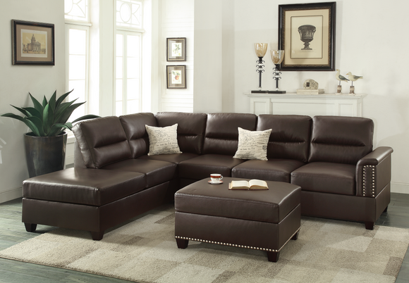3-PC SECTIONAL in Espresso
