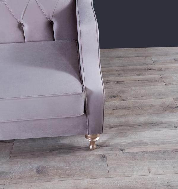 LOTUS COBBLESTONE VELVET SOFA & LOVESEAT